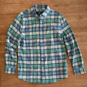 Vineyard Vines Boys’ Plaid Flannel Button-Down Shirt Size Medium